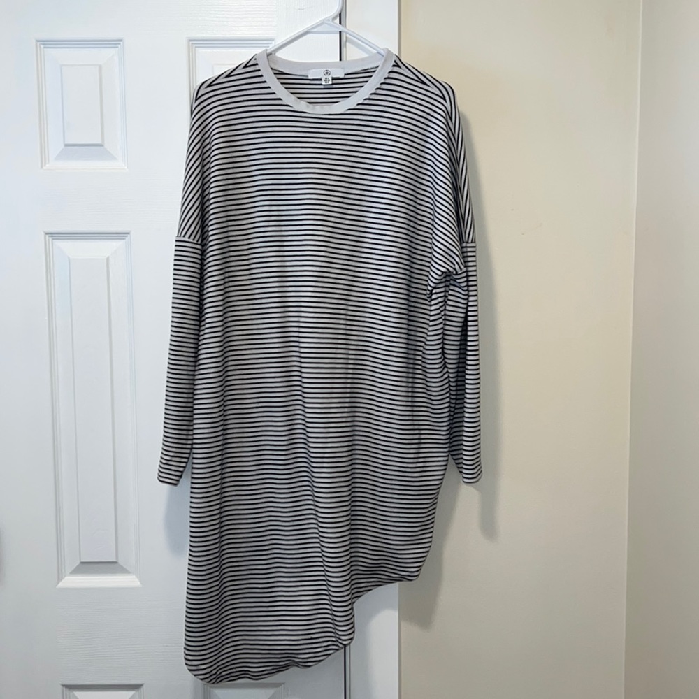 Misguided striped long sleeve dress